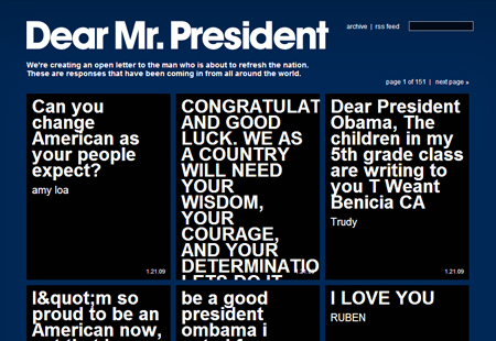 Tumblr Dear Mr. President
