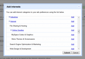 Google 'Interest Based Advertising'