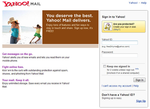 can t sign out of yahoo mail