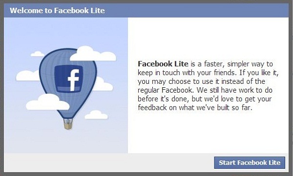 Facebook Lite Starter