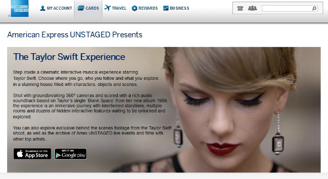 Amex UNSTAGED_ Taylor Swift Experience