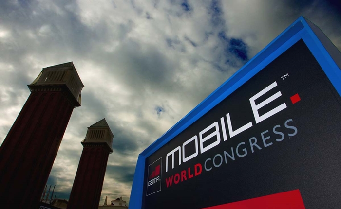 A sign reading 'Mobile World Congress' i