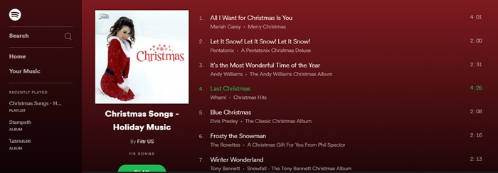 Pic_BEC Tero Music_Playlist_Spotify Christmas Songs_01