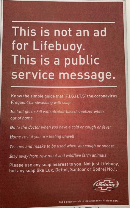 Lifebuoy India Print ad