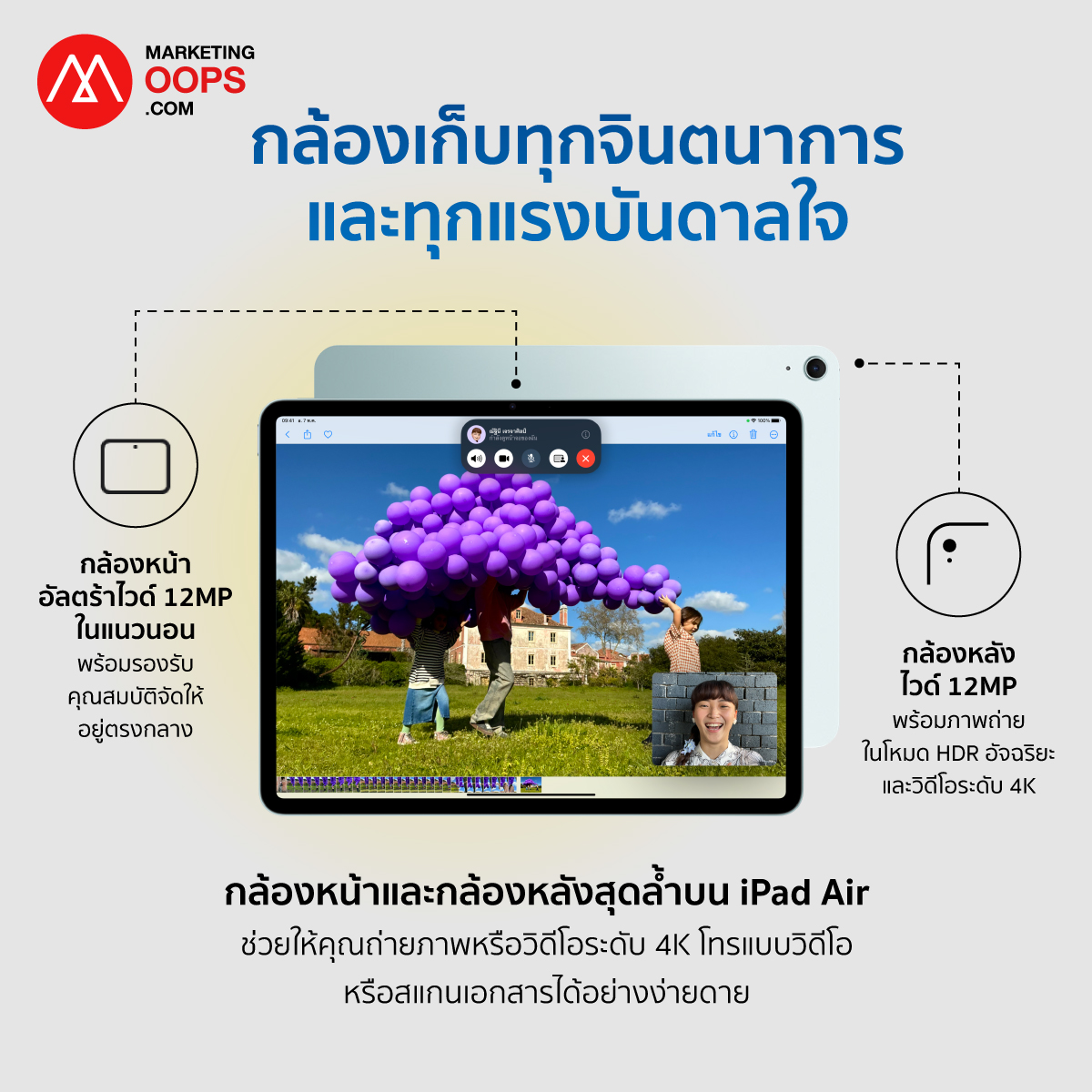 Apple เผยโฉม iPad Air รุ่น 11 นิ้ว และ 13 นิ้ว ที่อัดฉีดพลังแรงโดยชิป M2