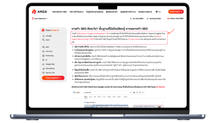 กลยุทธ์ที่ ANGA ใช้ทำ GEO