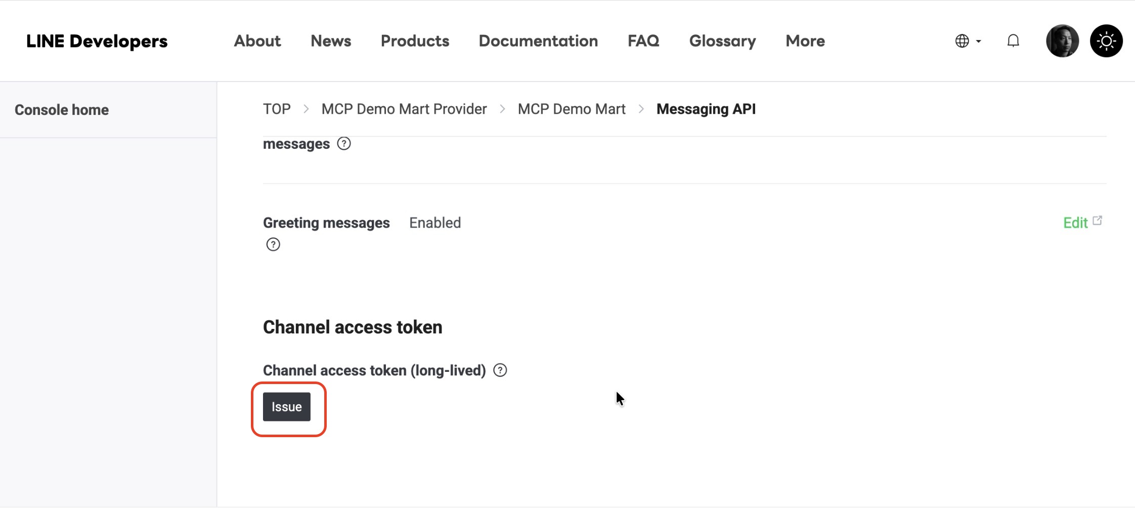 issue chanel access token