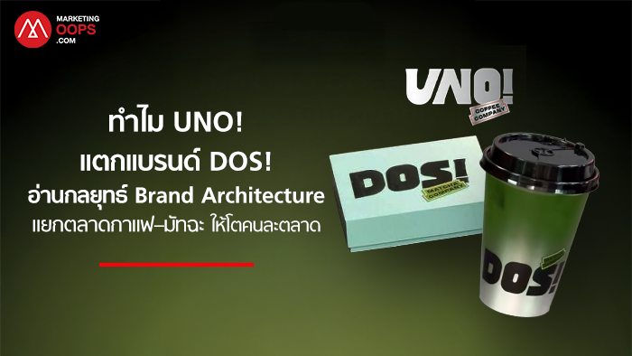 UNO! Coffee เปิดตัว DOS! Matcha วิเคราะห์กลยุทธ์ Brand Architecture แยกตลาดกาแฟและมัทฉะ